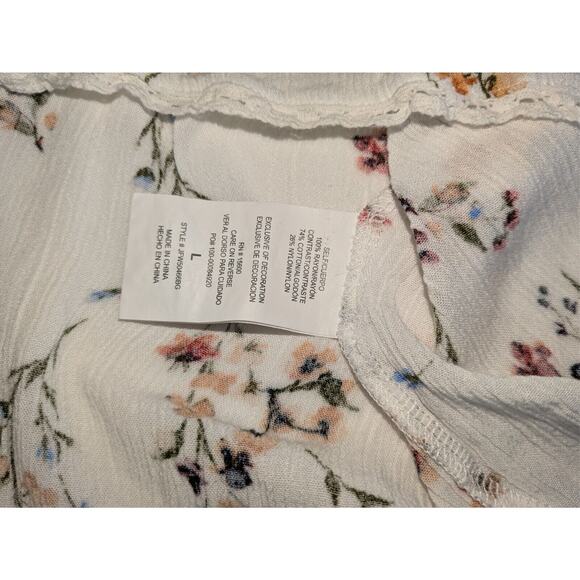 Mason & Belle Tank Womens Large White Lace Bohemian Cottagecore Sleeveless Flowy - Picture 6 of 8